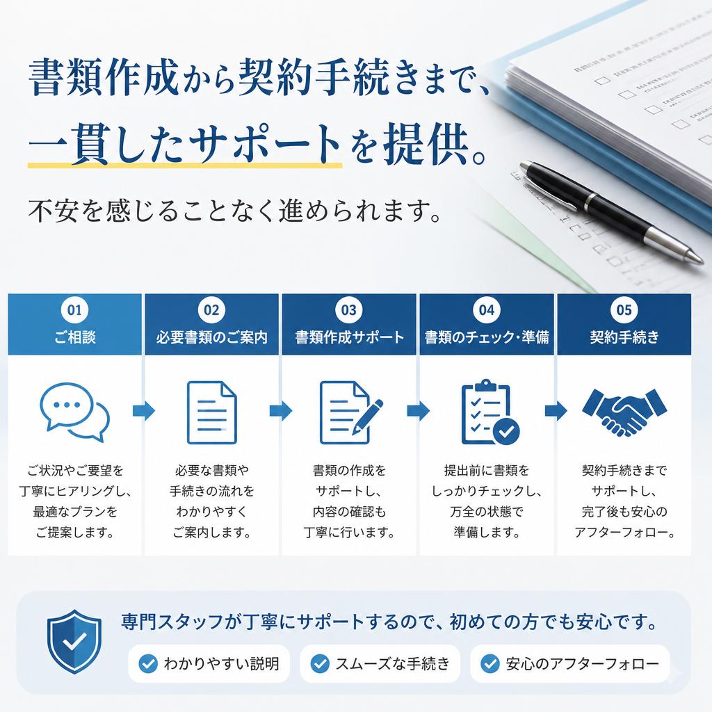 手続き・契約の全般サポート