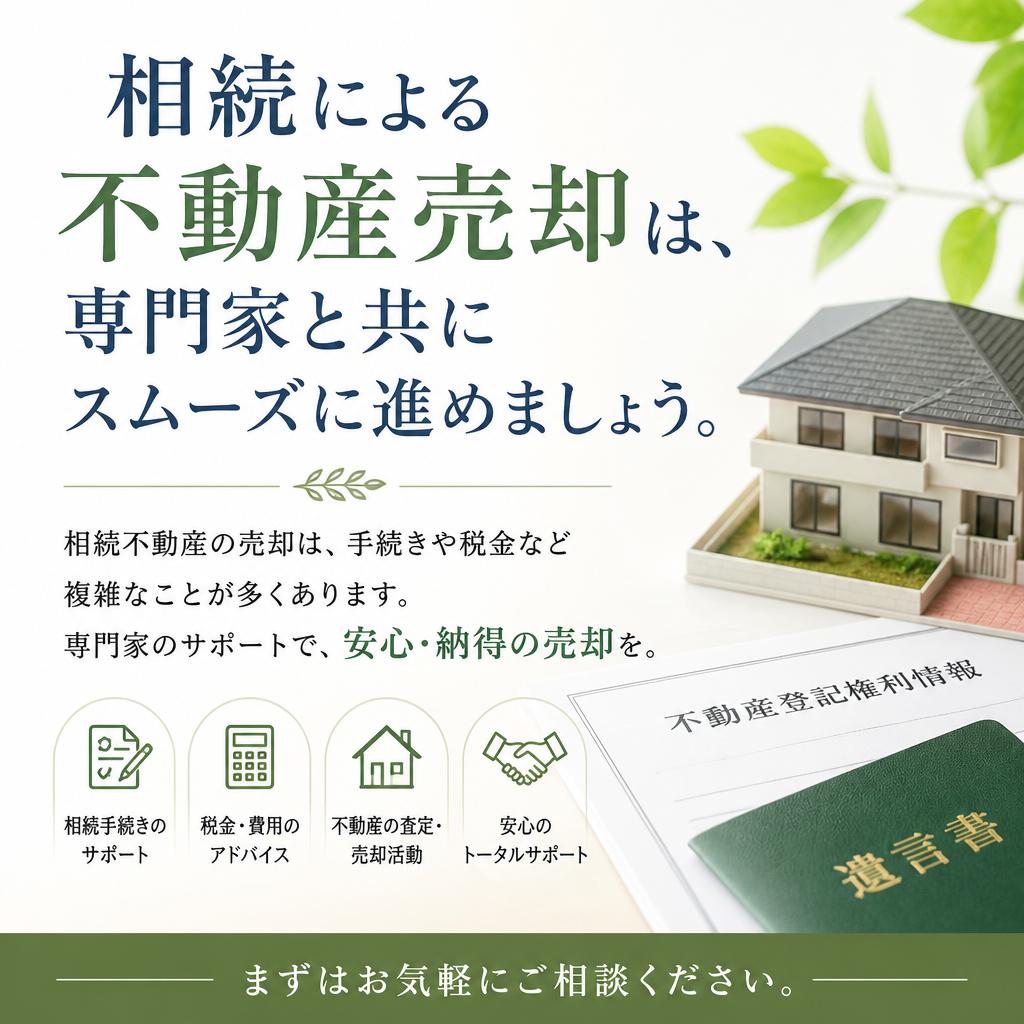 相続による不動産売却は、専門家と共にスムーズに進めましょう。