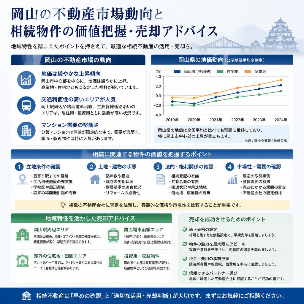 岡山の不動産市場の特徴