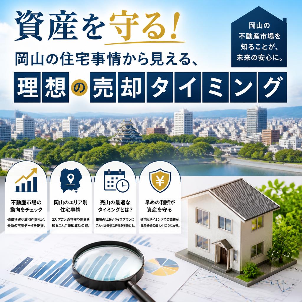 資産を守る！岡山の住宅事情から見える、理想の売却タイミング