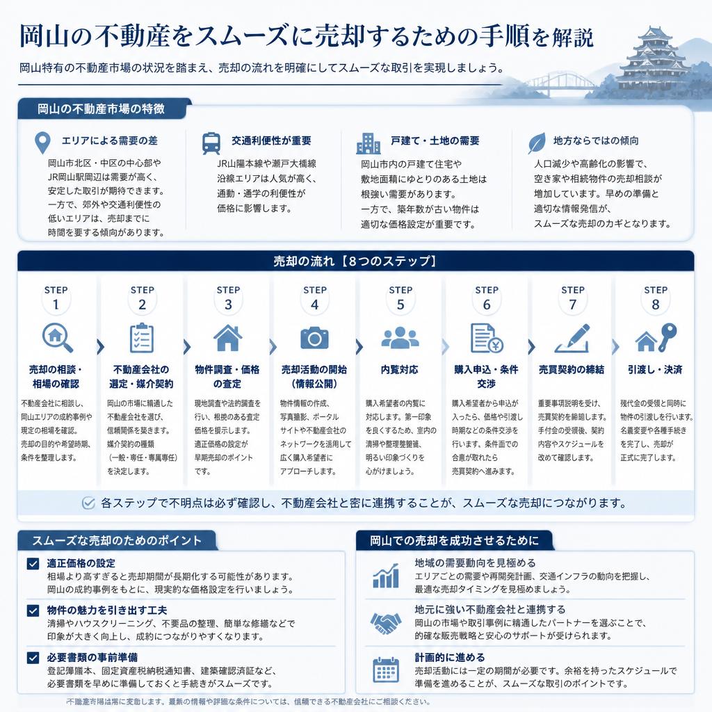 岡山での不動産売却の流れ