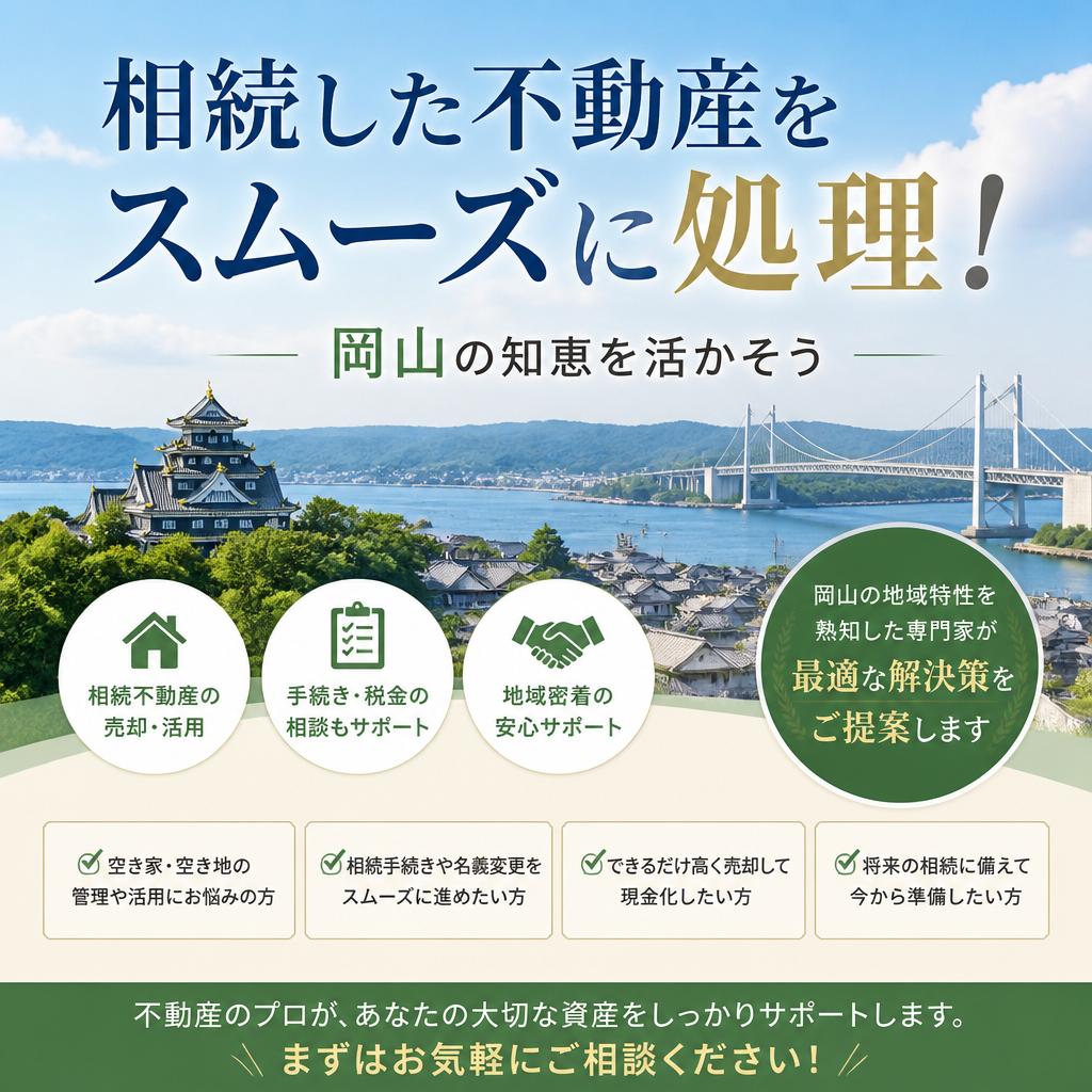 相続した不動産をスムーズに処理！岡山の知恵を活かそう