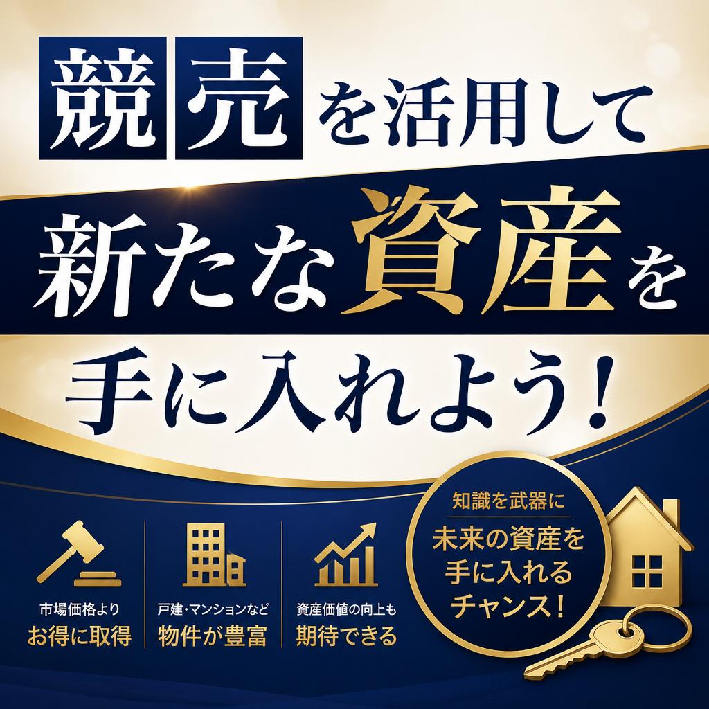 競売を活用して新たな資産を手に入れよう！