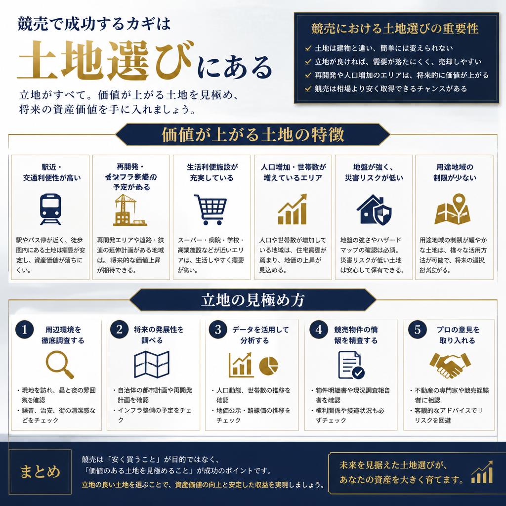 土地の選び方と価値上昇の要因