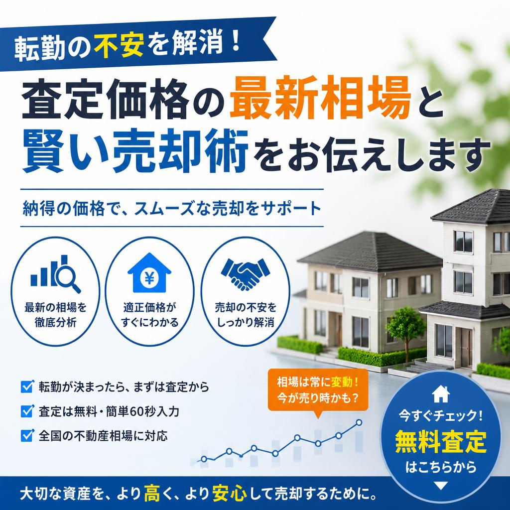 転勤の不安を解消！査定価格の最新相場と賢い売却術をお伝えします