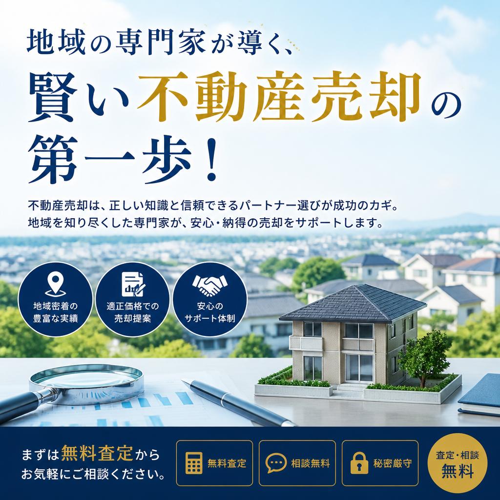 地域の専門家が導く、賢い不動産売却の第一歩！