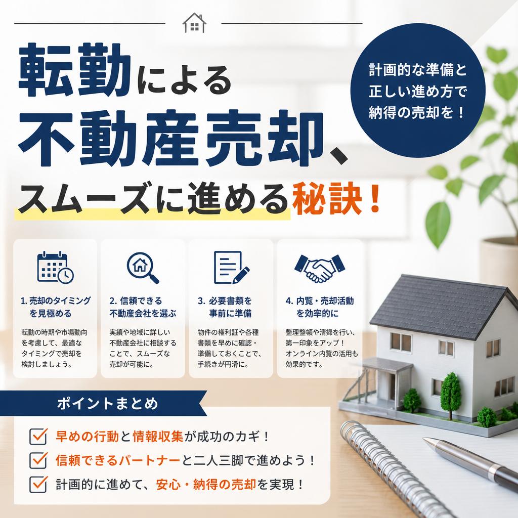 転勤による不動産売却、スムーズに進める秘訣！