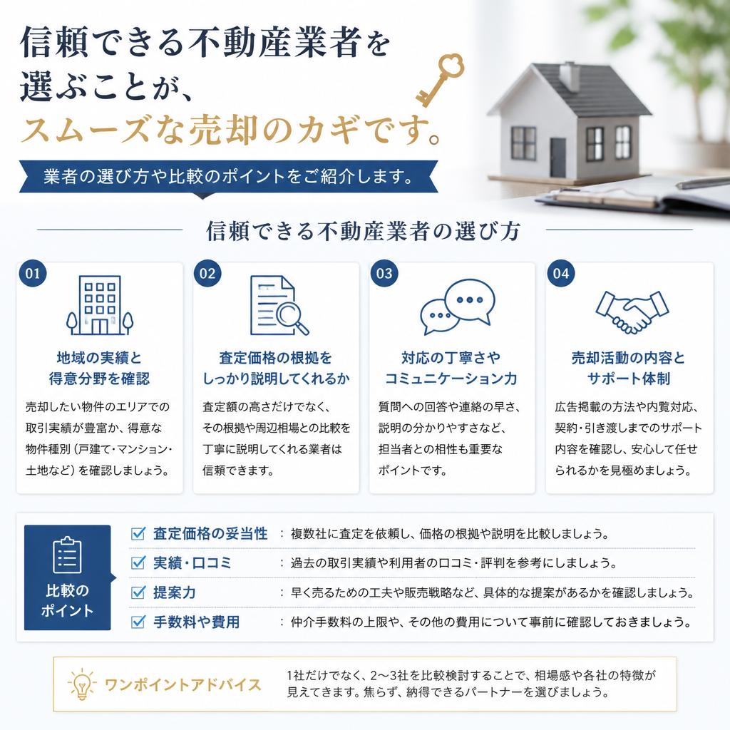 不動産業者選びのポイント