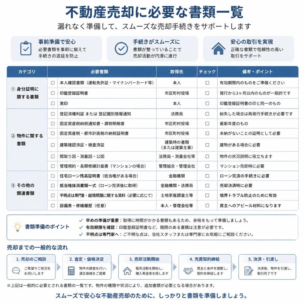 必要な書類一覧