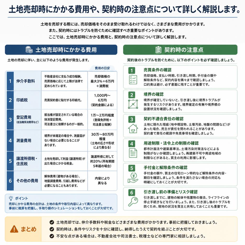 売却時の費用と注意点