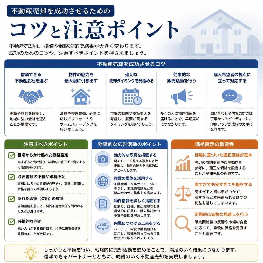 不動産売却を成功させるためのポイント