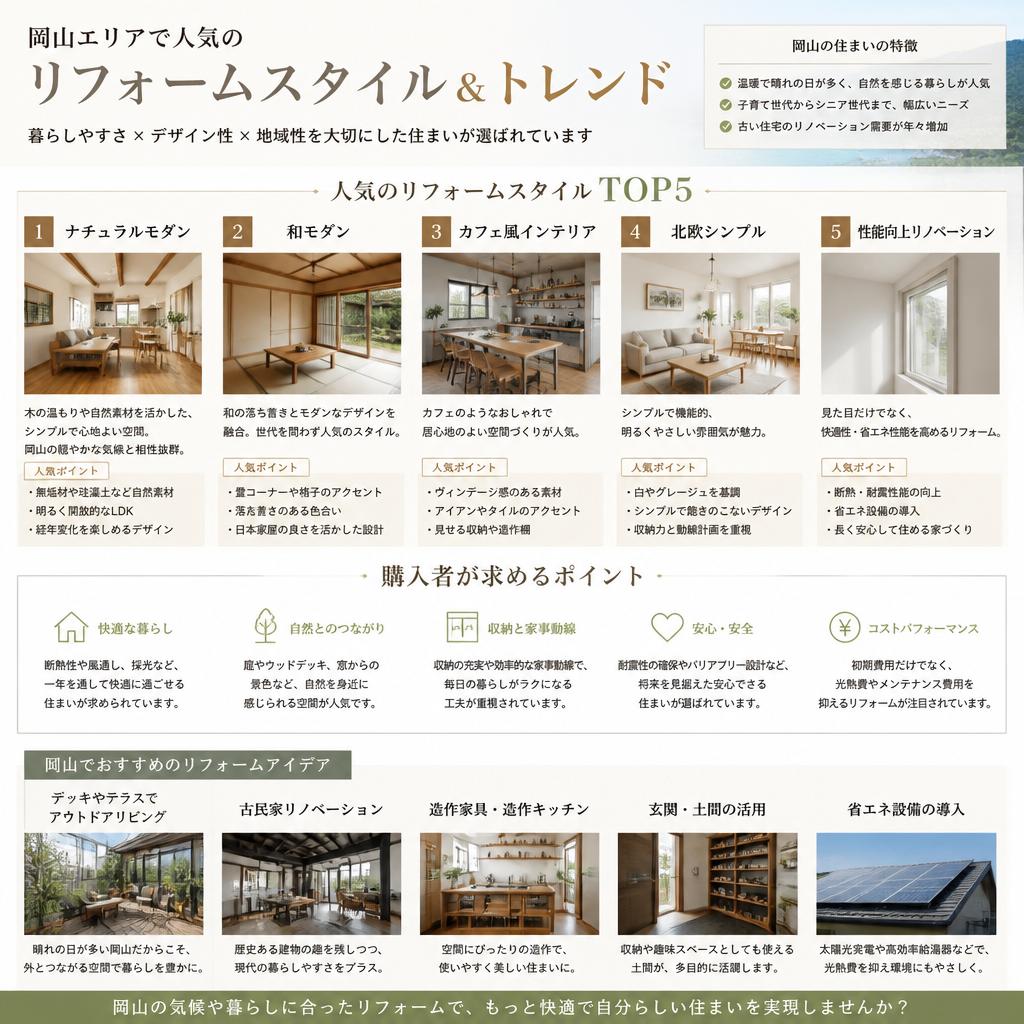 岡山地域で注目されるリフォームアイデア
