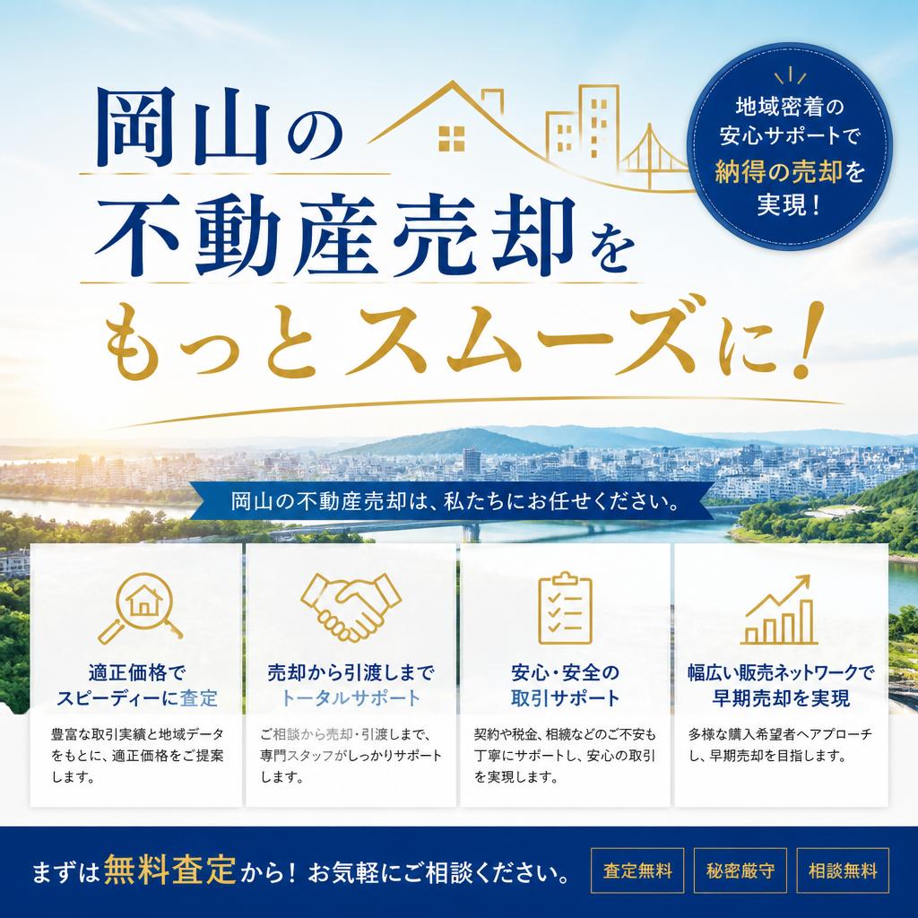 岡山の不動産売却をもっとスムーズに！