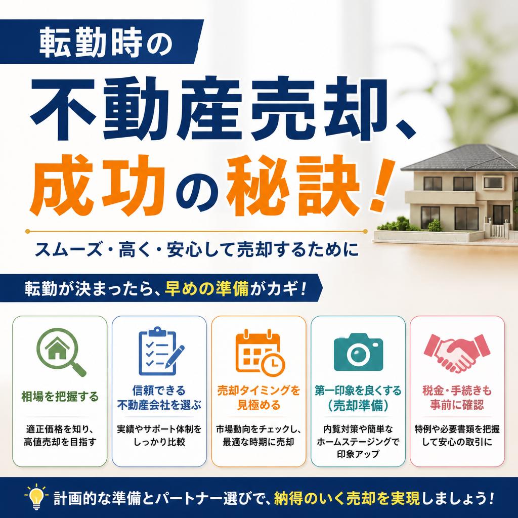 転勤時の不動産売却、成功の秘訣！