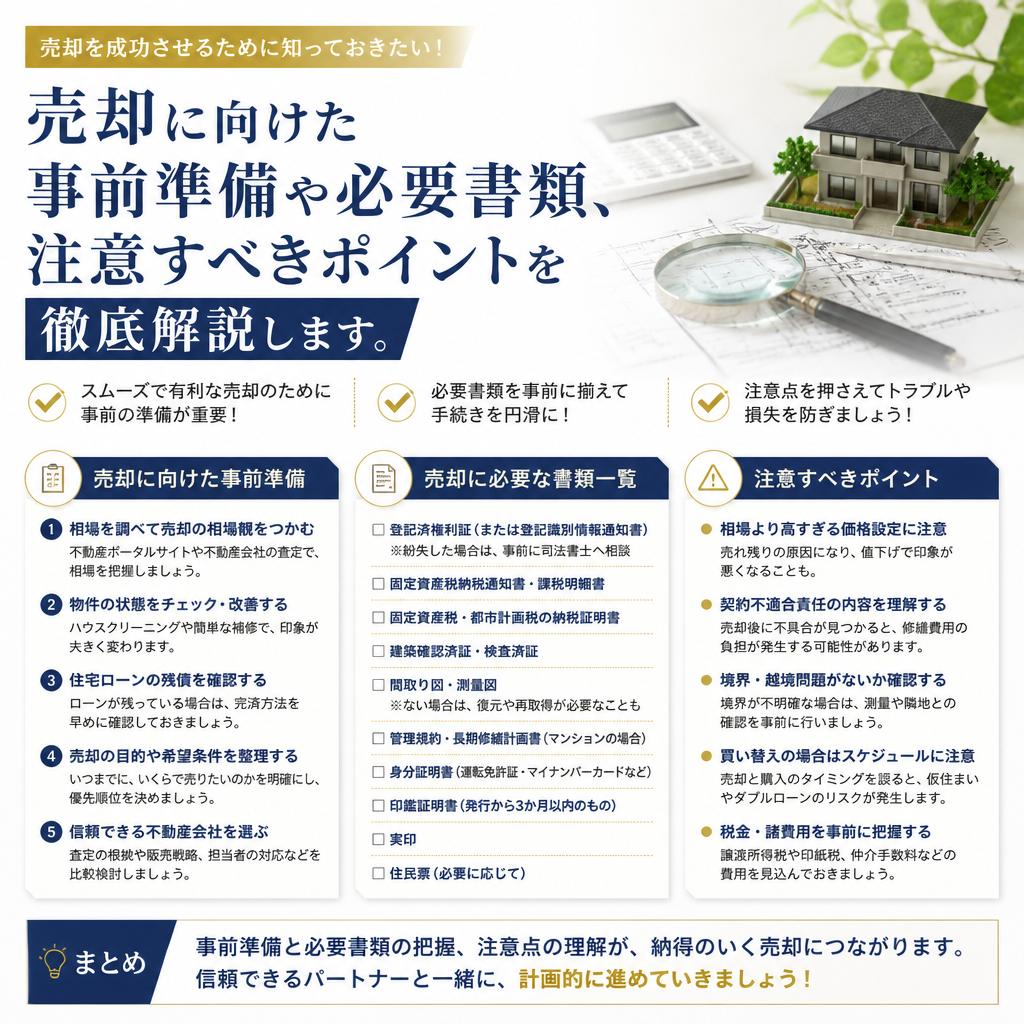 4. 売却前の準備と注意点