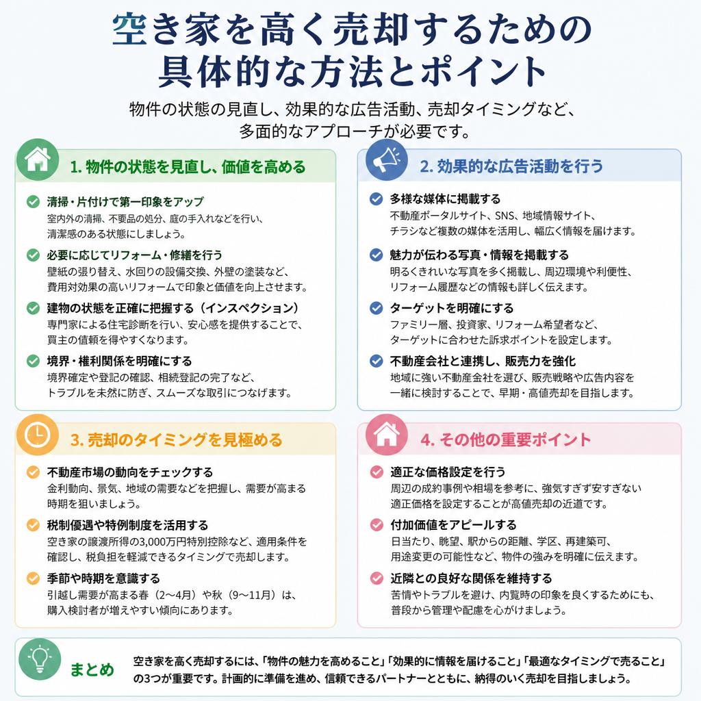 空き家を高く売るためのヒント