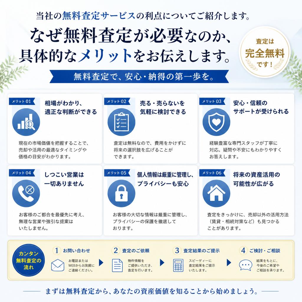 無料査定サービスのメリット