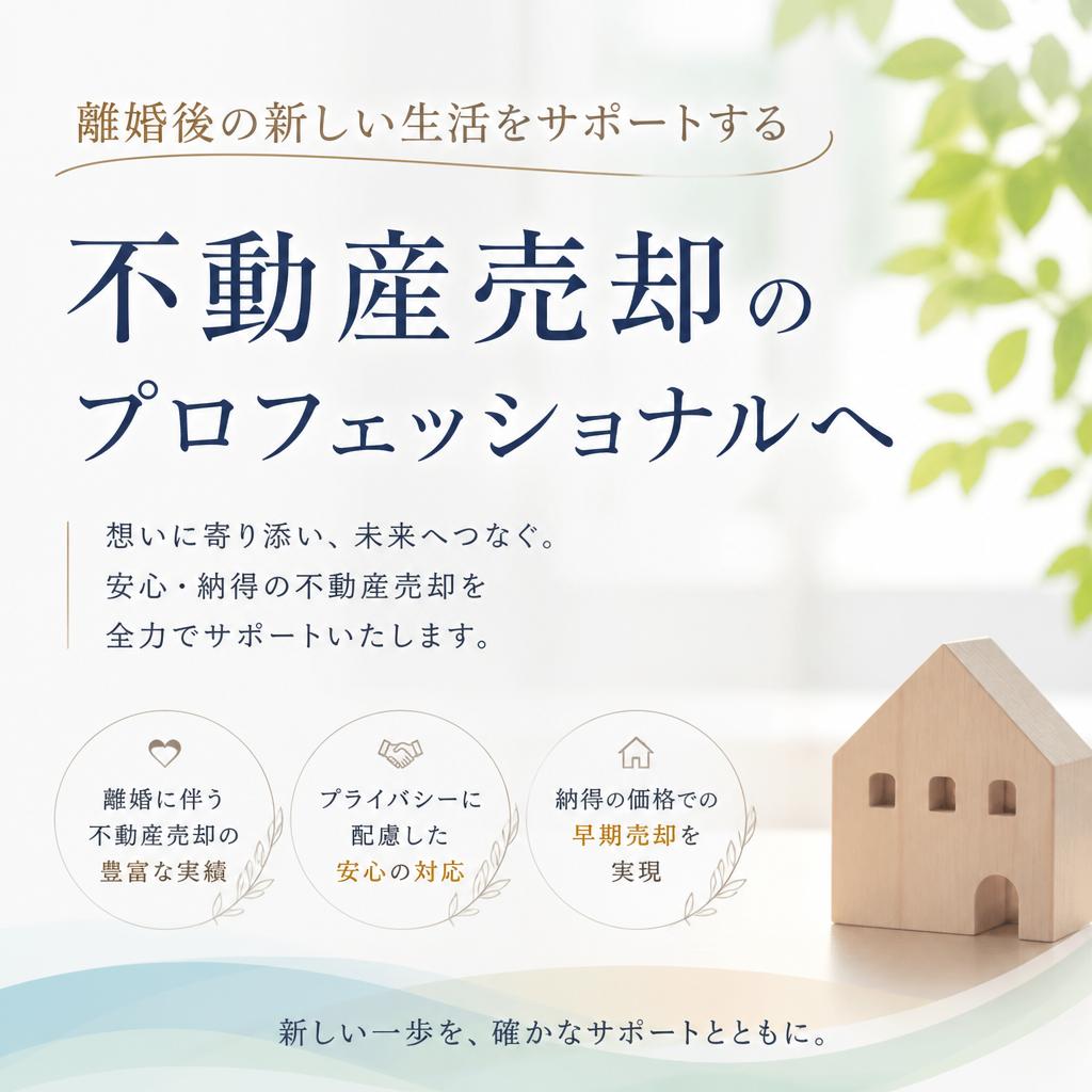 離婚後の新しい生活をサポートする不動産売却のプロフェッショナルへ