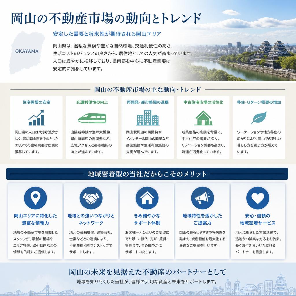 岡山地域の不動産市場の特性