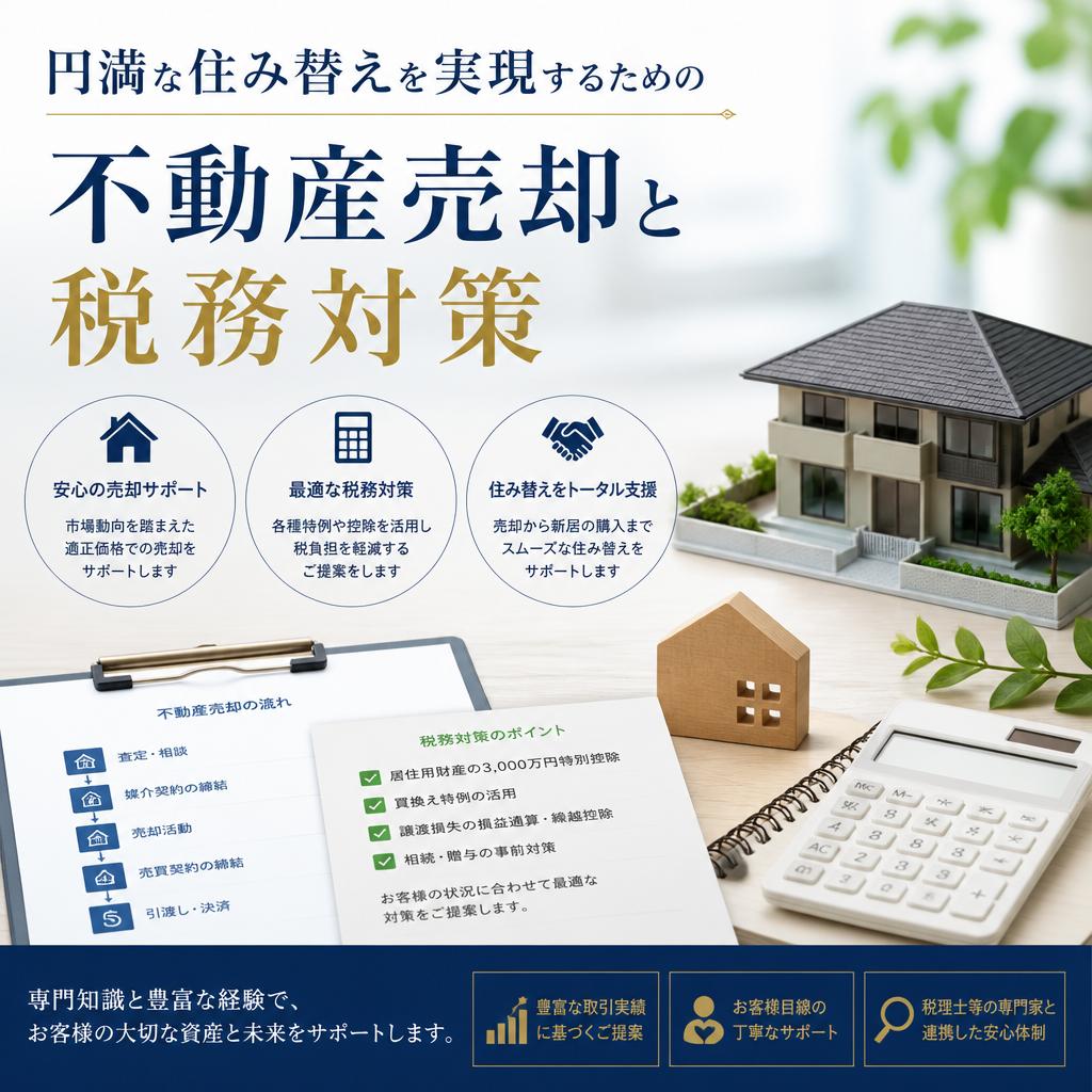 円満な住み替えを実現するための不動産売却と税務対策
