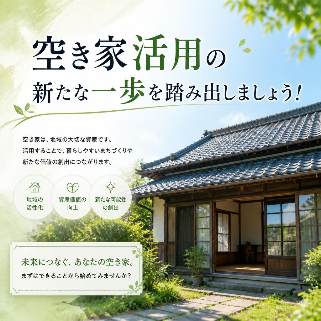 空き家活用の新たな一歩を踏み出しましょう！