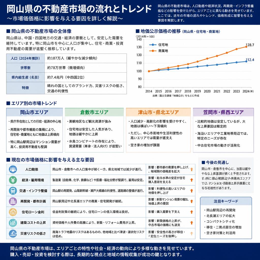岡山県の不動産市場概況
