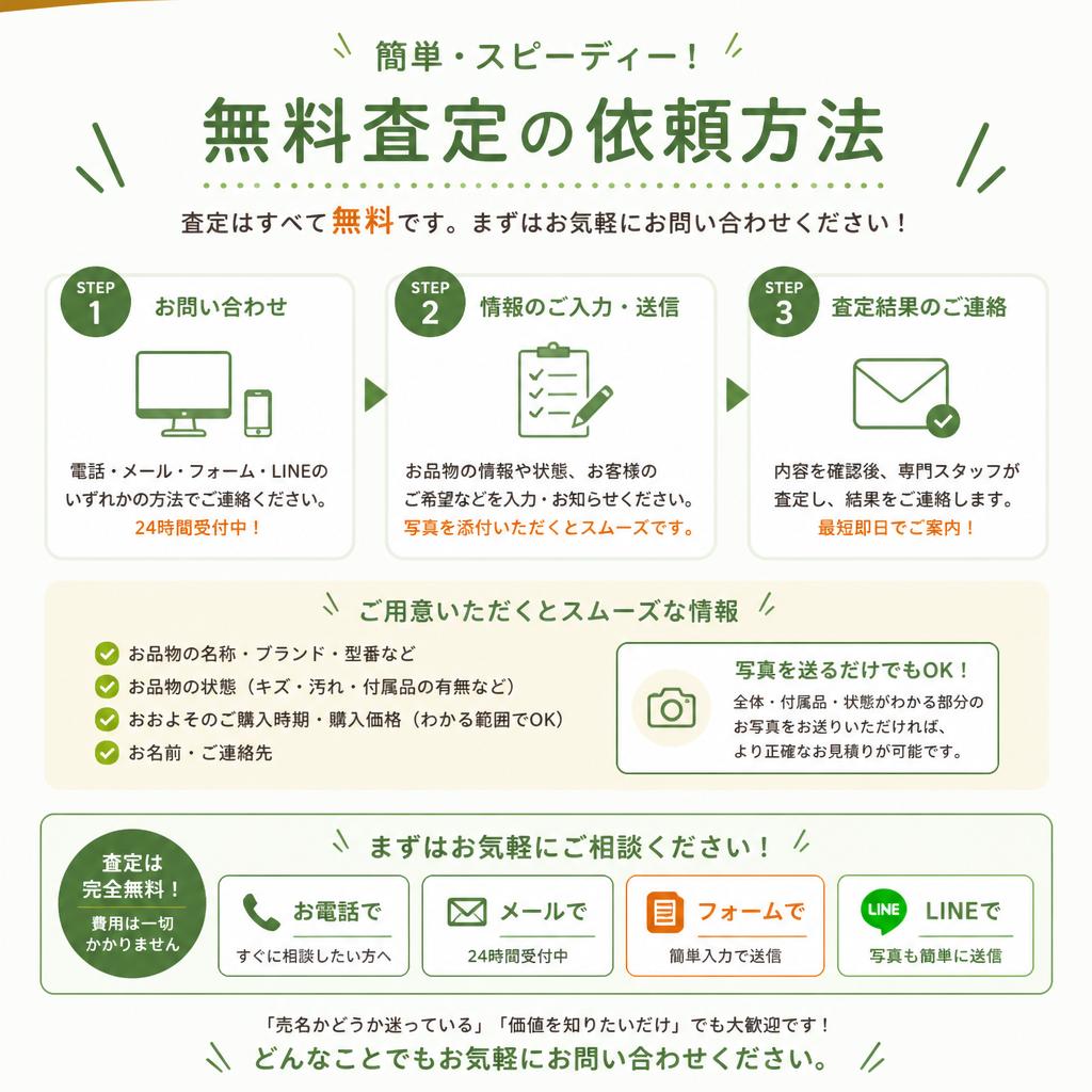 今すぐ無料査定をご依頼ください！