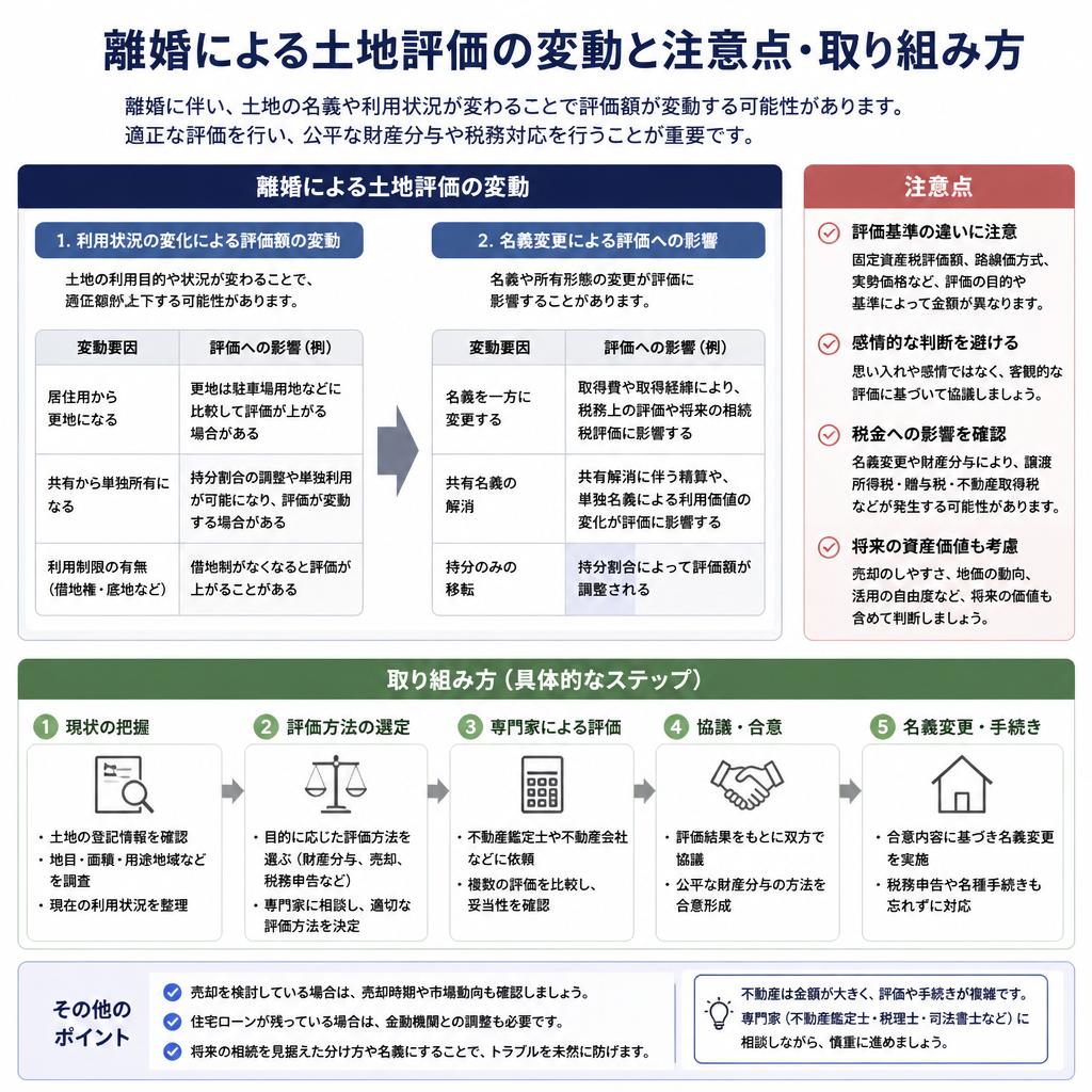 離婚に伴う土地評価のポイント