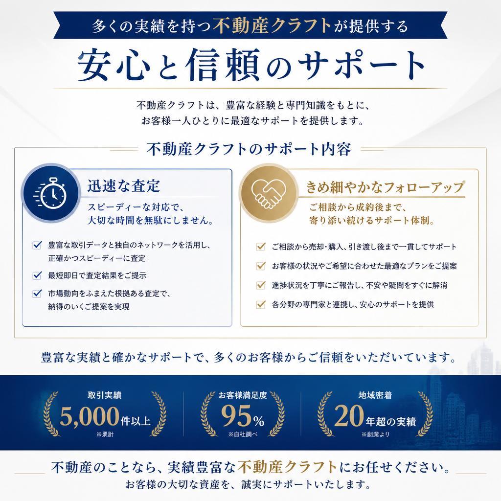 実績に基づく安心のサポート