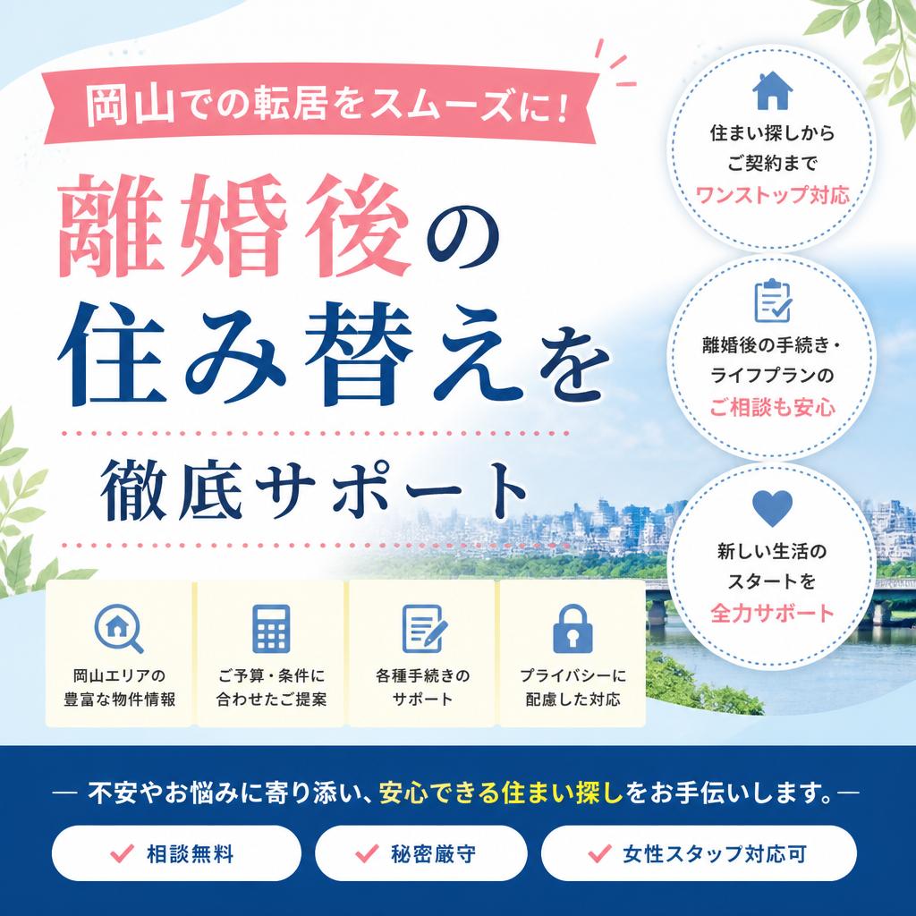 岡山での転居をスムーズに！離婚後の住み替えを徹底サポート