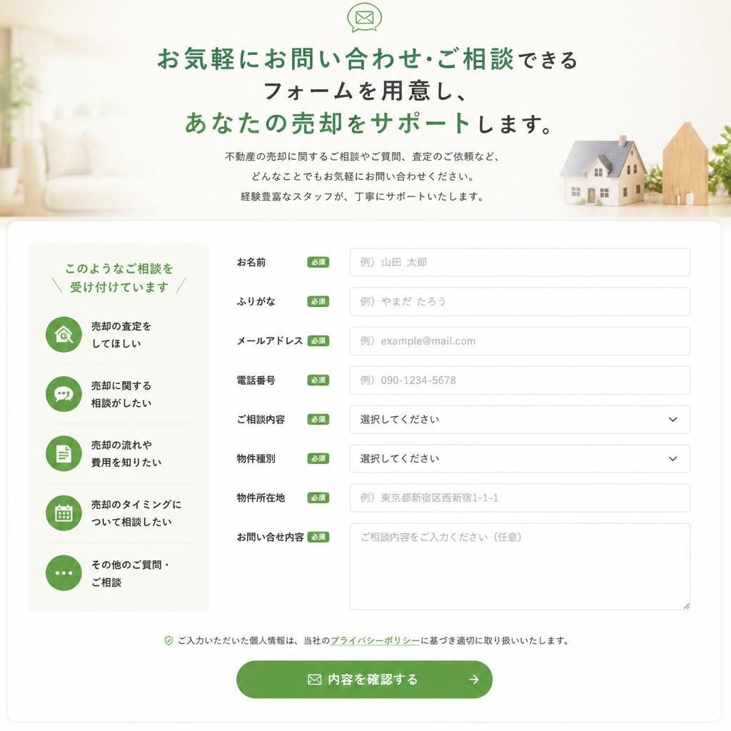 7. お問い合わせフォーム