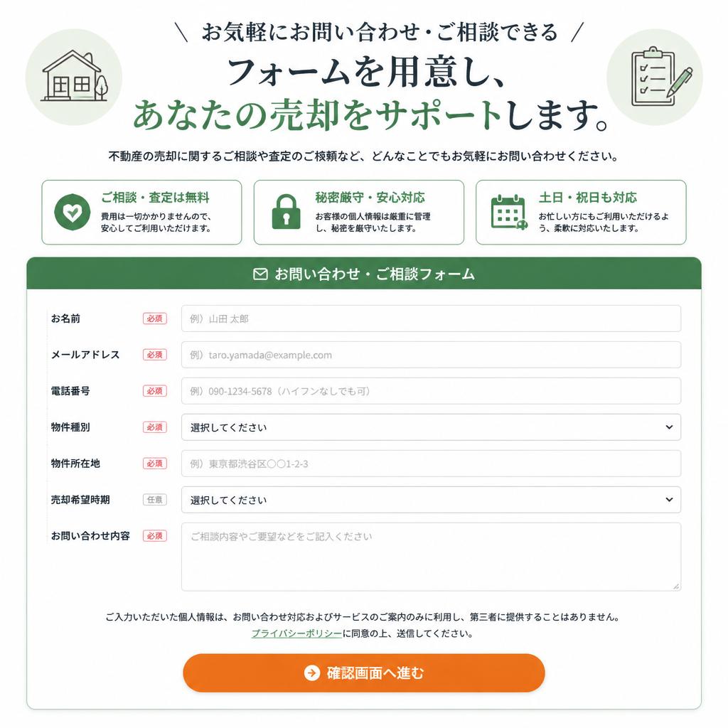 7. お問い合わせフォーム