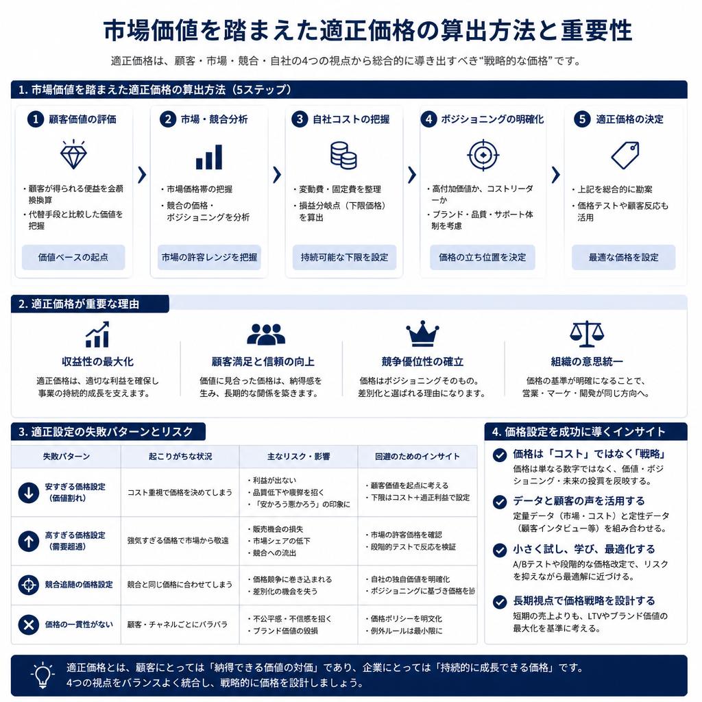 適正価格を知ることが成功のカギ