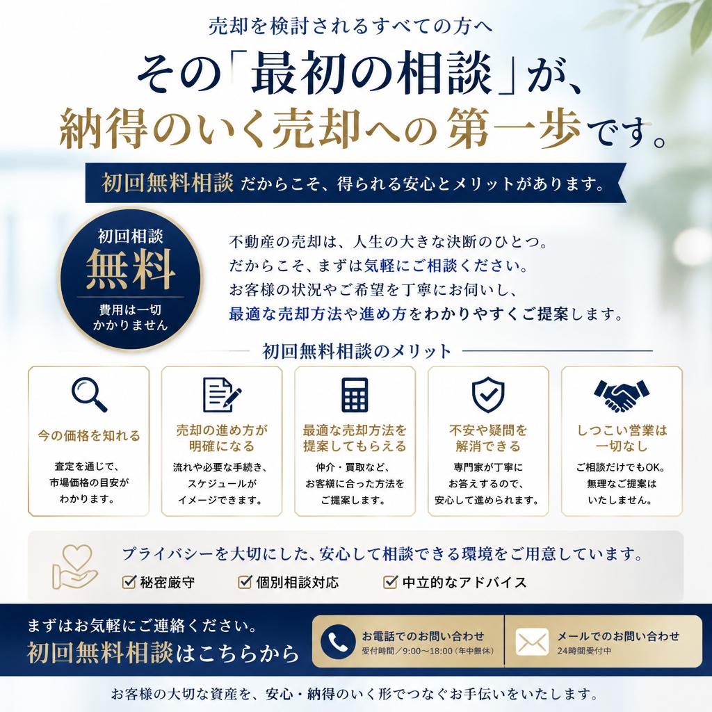 まずはお気軽に相談を！