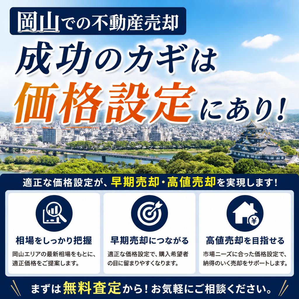 岡山での不動産売却、成功のカギは価格設定にあり！